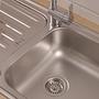 Kitchen sink Riverside stainless steel 100 cm 4