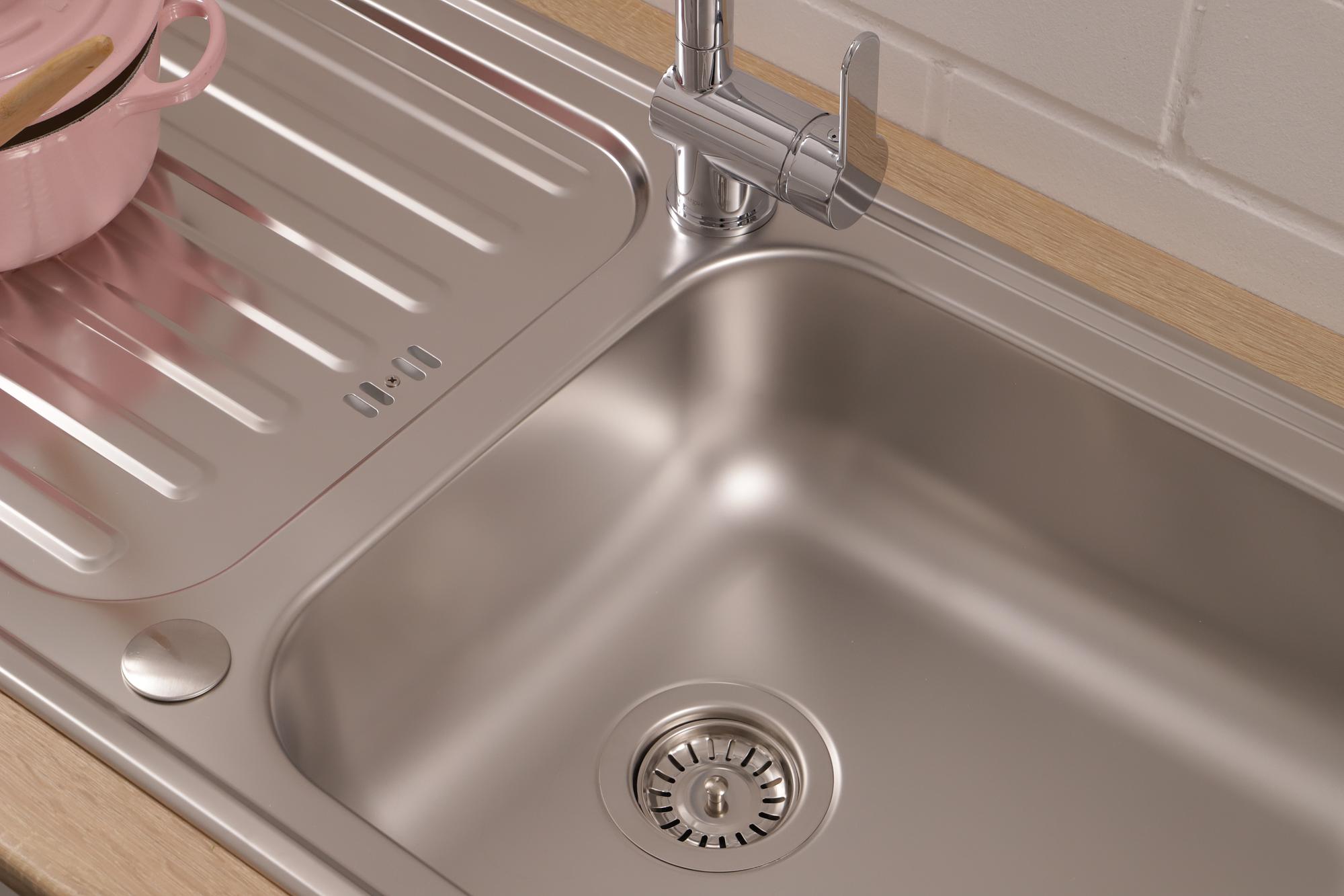 Kitchen sink Riverside stainless steel 100 cm 4