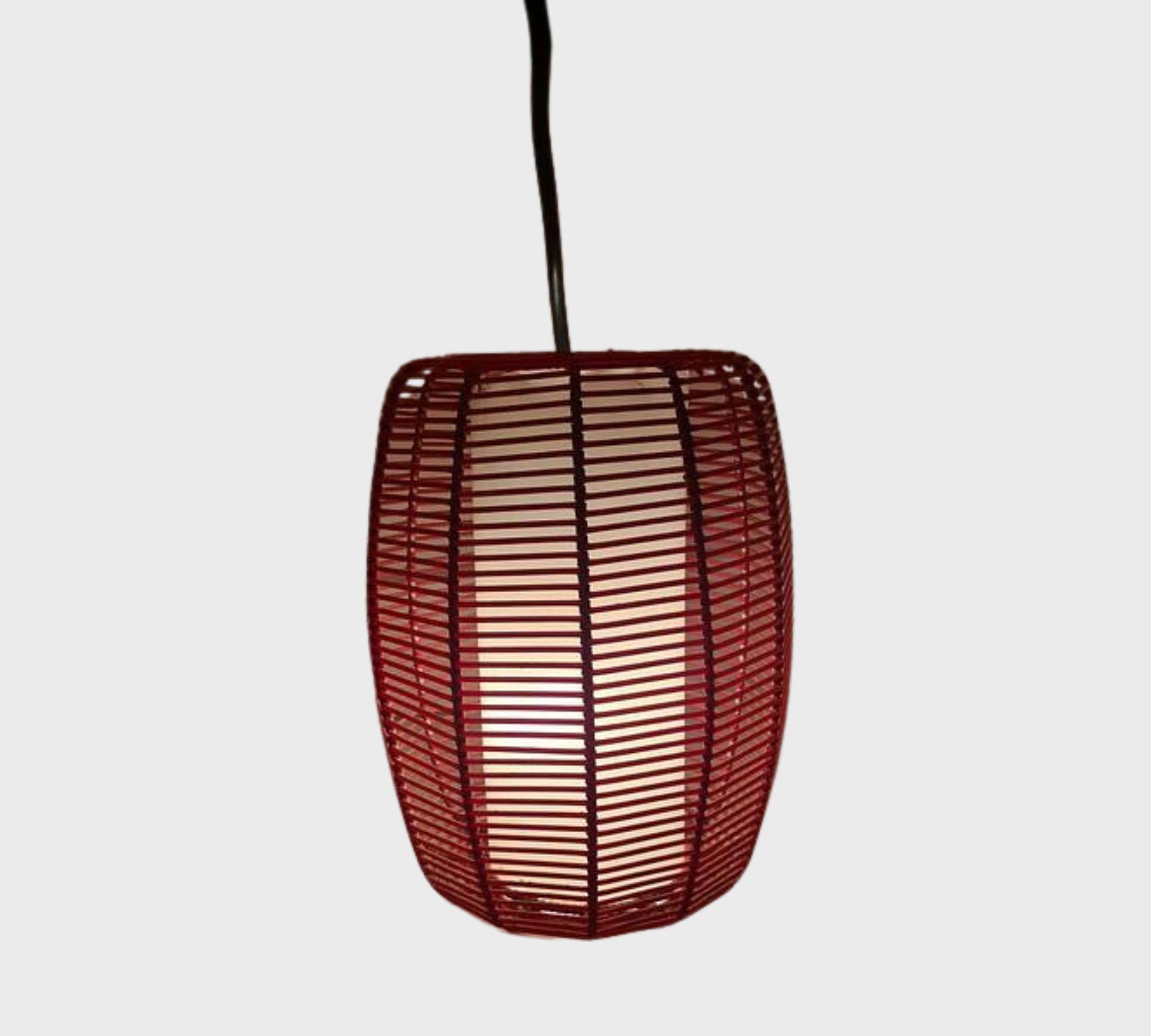 Pendant lamp Plastic Red 0