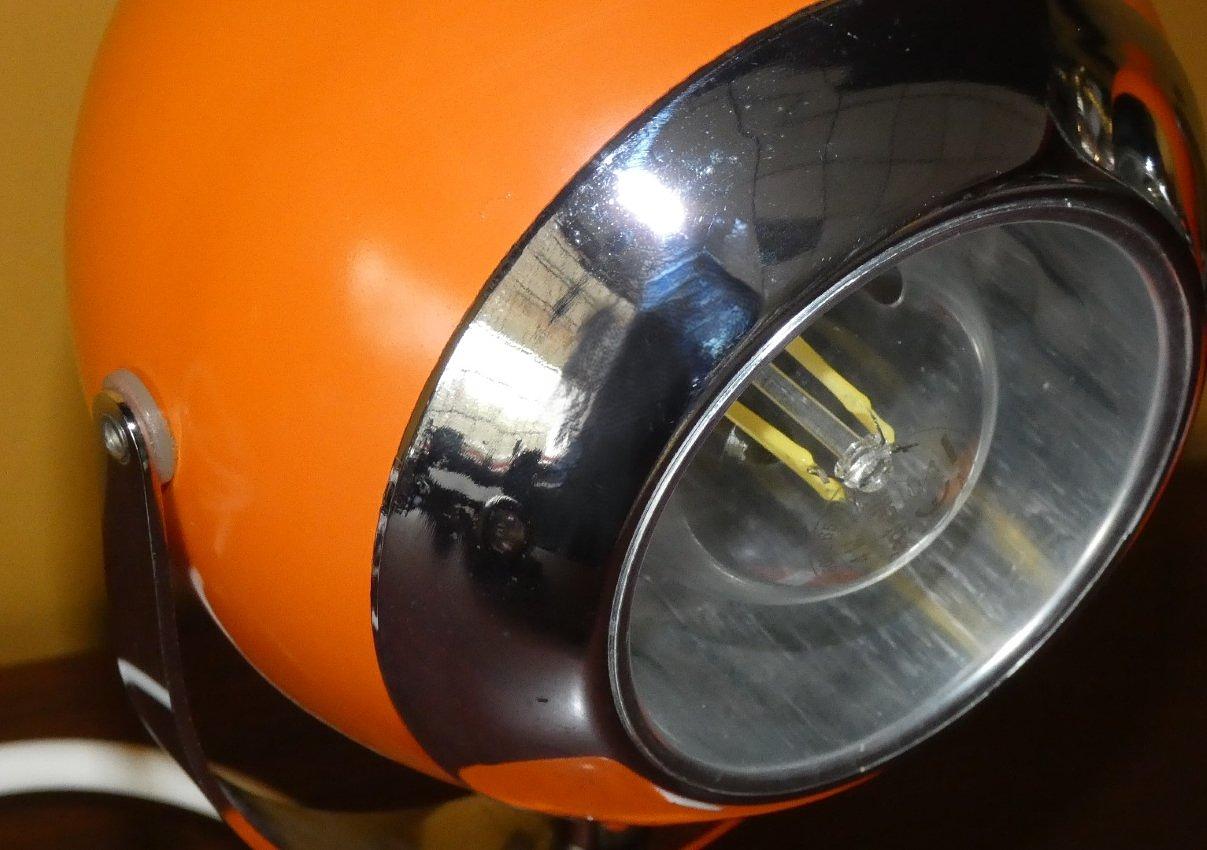 Eyeball Lampen 2er Set Orange 1970er Jahre 4
