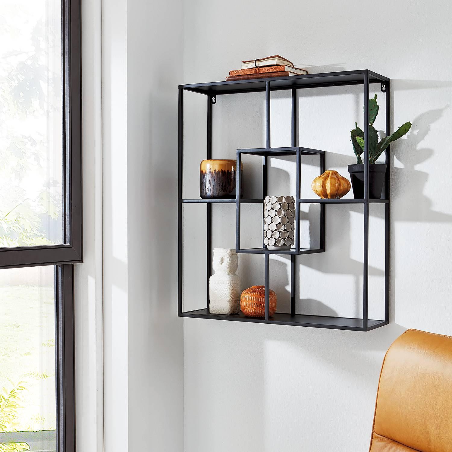 Wandregal Kalba Metall Schwarz 2