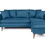 Sofia Corner Ecksofa Rechts Holz Dunkelblau 3