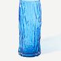 Tree trunk Vase Glass Blue 3