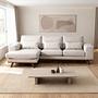 Ecksofa Japandi 3-Sitzer Beige 0