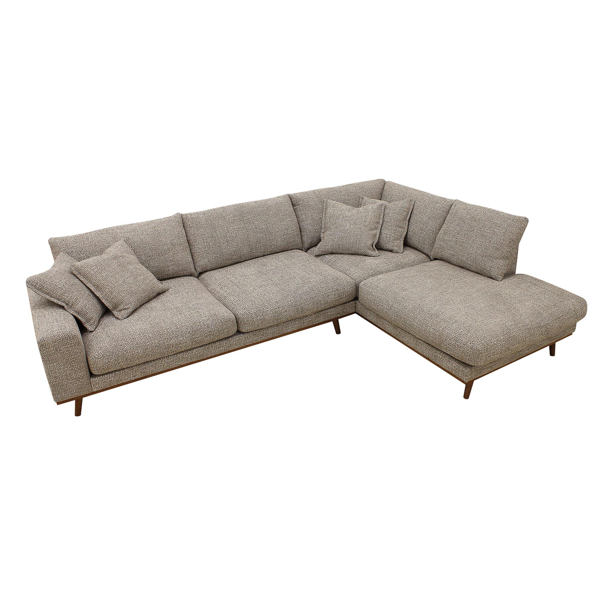 Corner Sofa Harper 3-Seater Right Light Brown 6