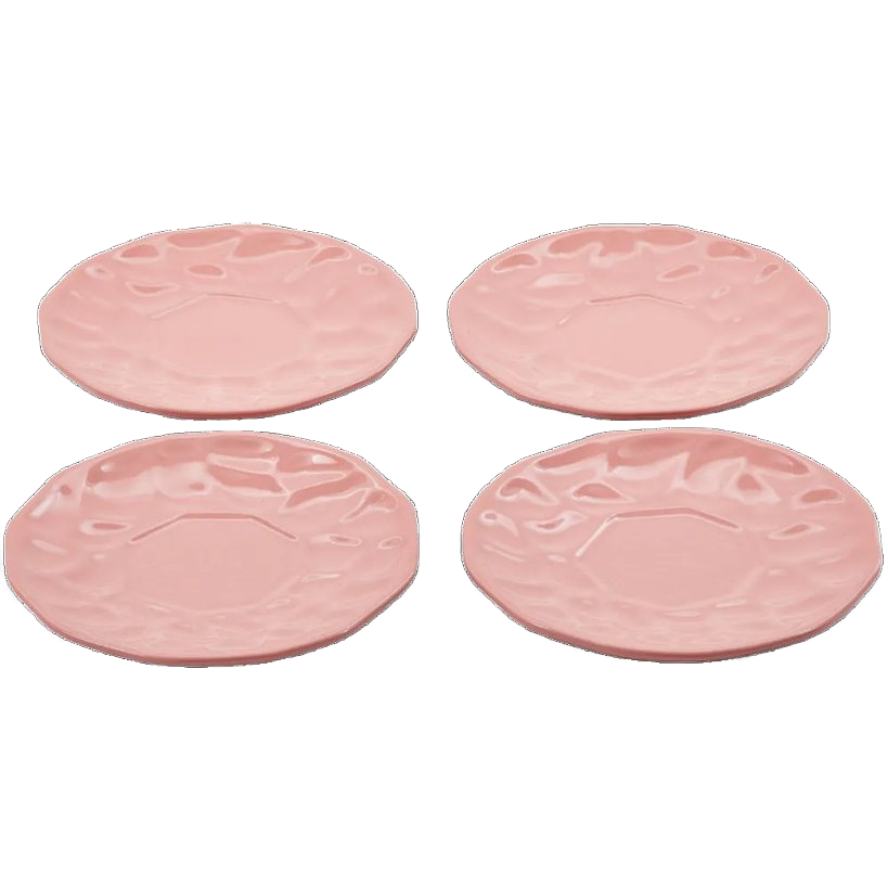 4x Koa Plate Set Ceramic Pink 0