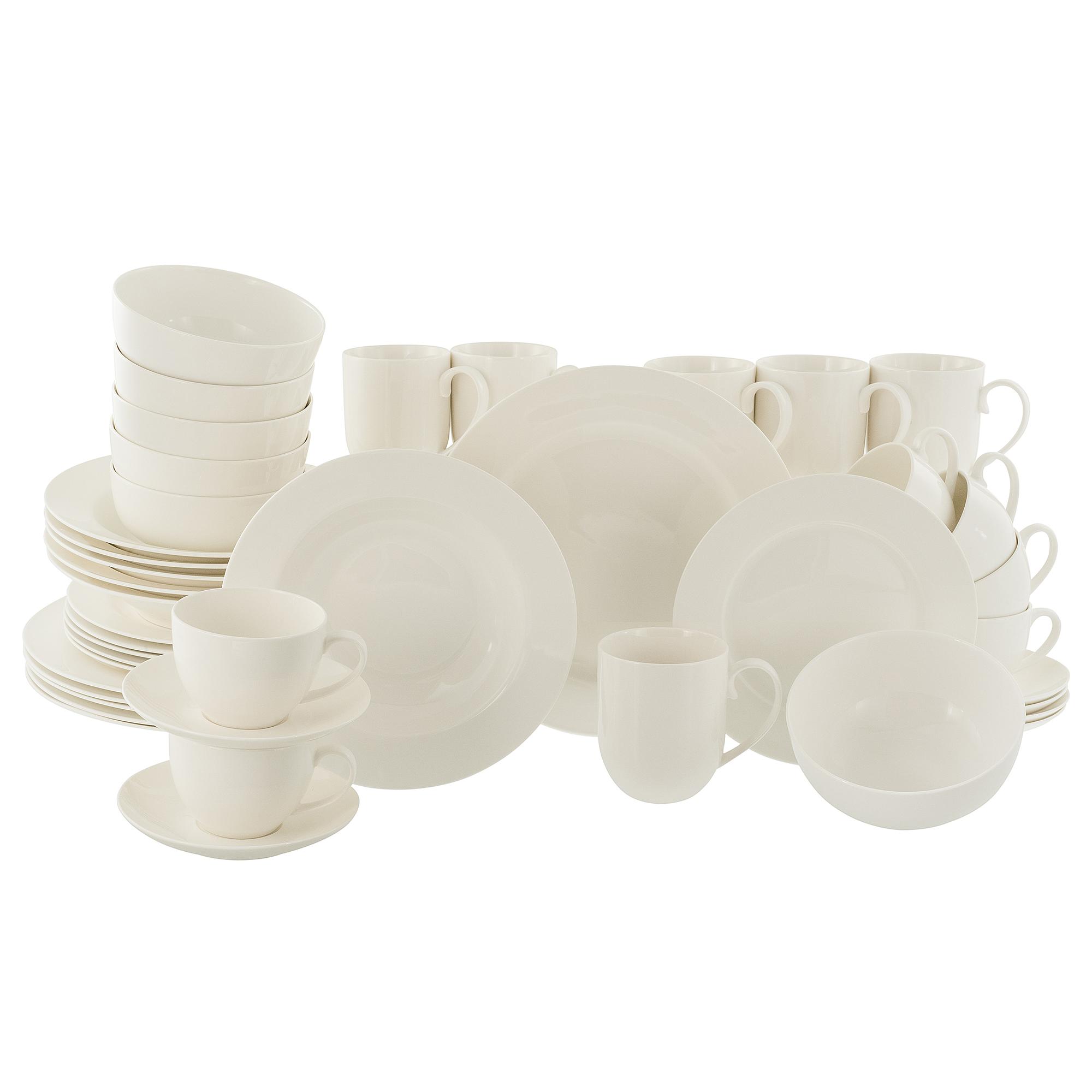 Combination Service Fleur Royal 42-piece Set White Porcelain 1