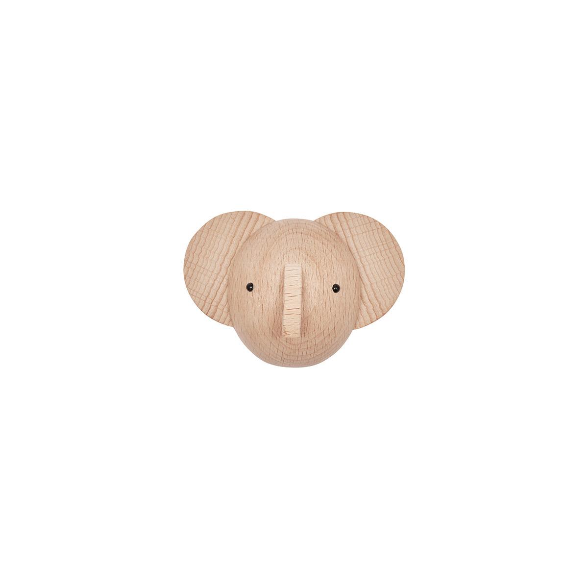 Elefant Haken Mini Holz Natural 0