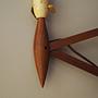 Scissor Wandleuchte Teakholz 1970er Jahre 9