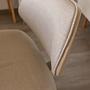 Office swivel chair DICMO Chenille Iron Beige 4
