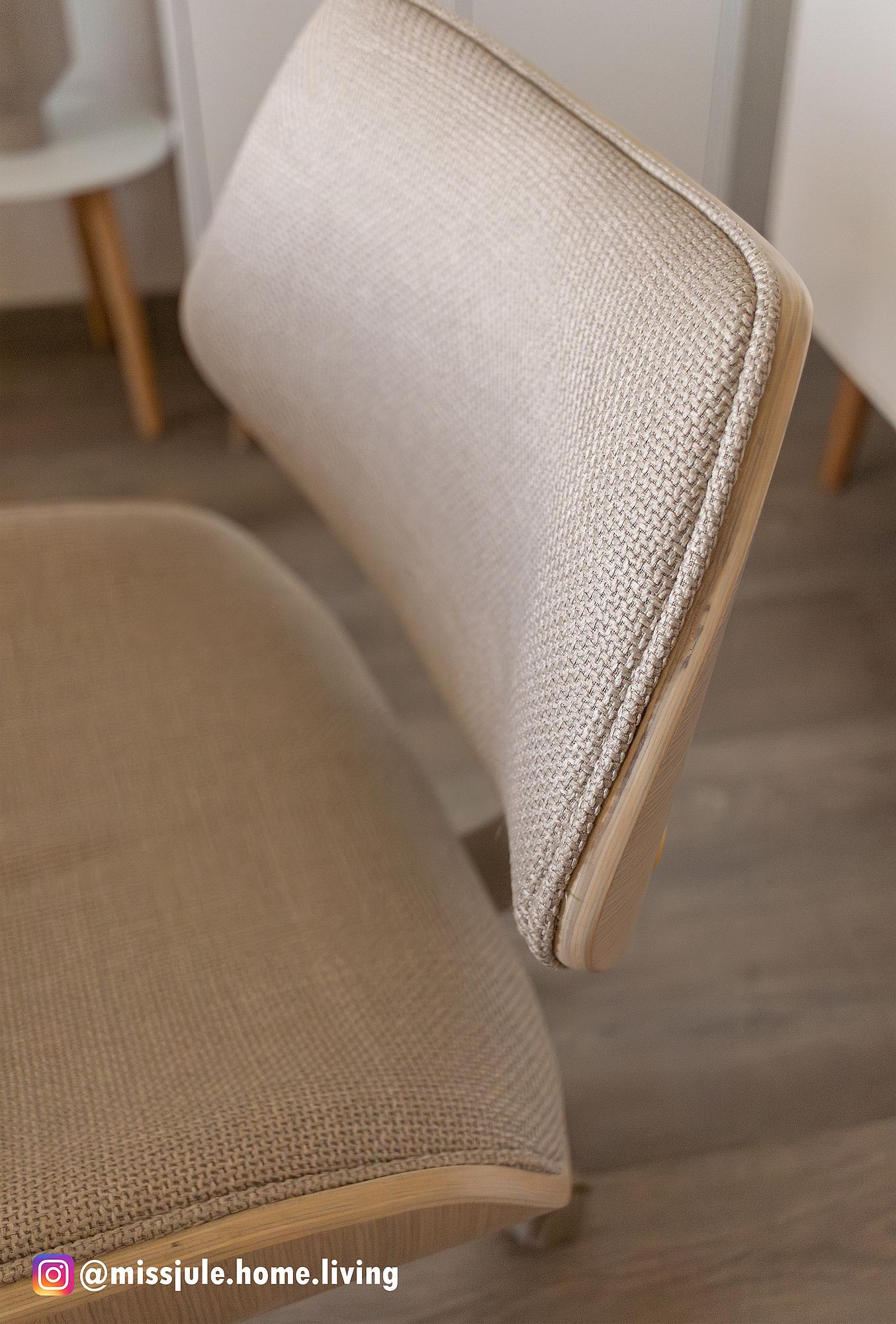 Office swivel chair DICMO Chenille Iron Beige 4