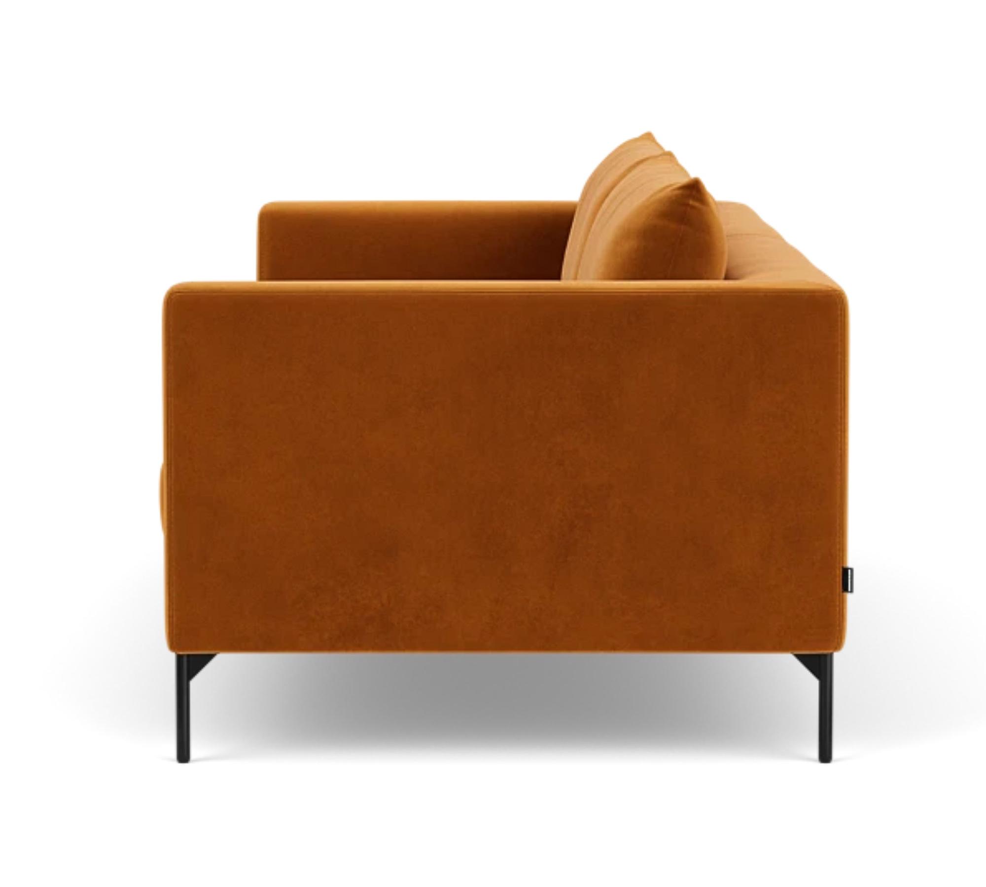 Noa Sofa 3-Sitzer Velour Matt Amber 4