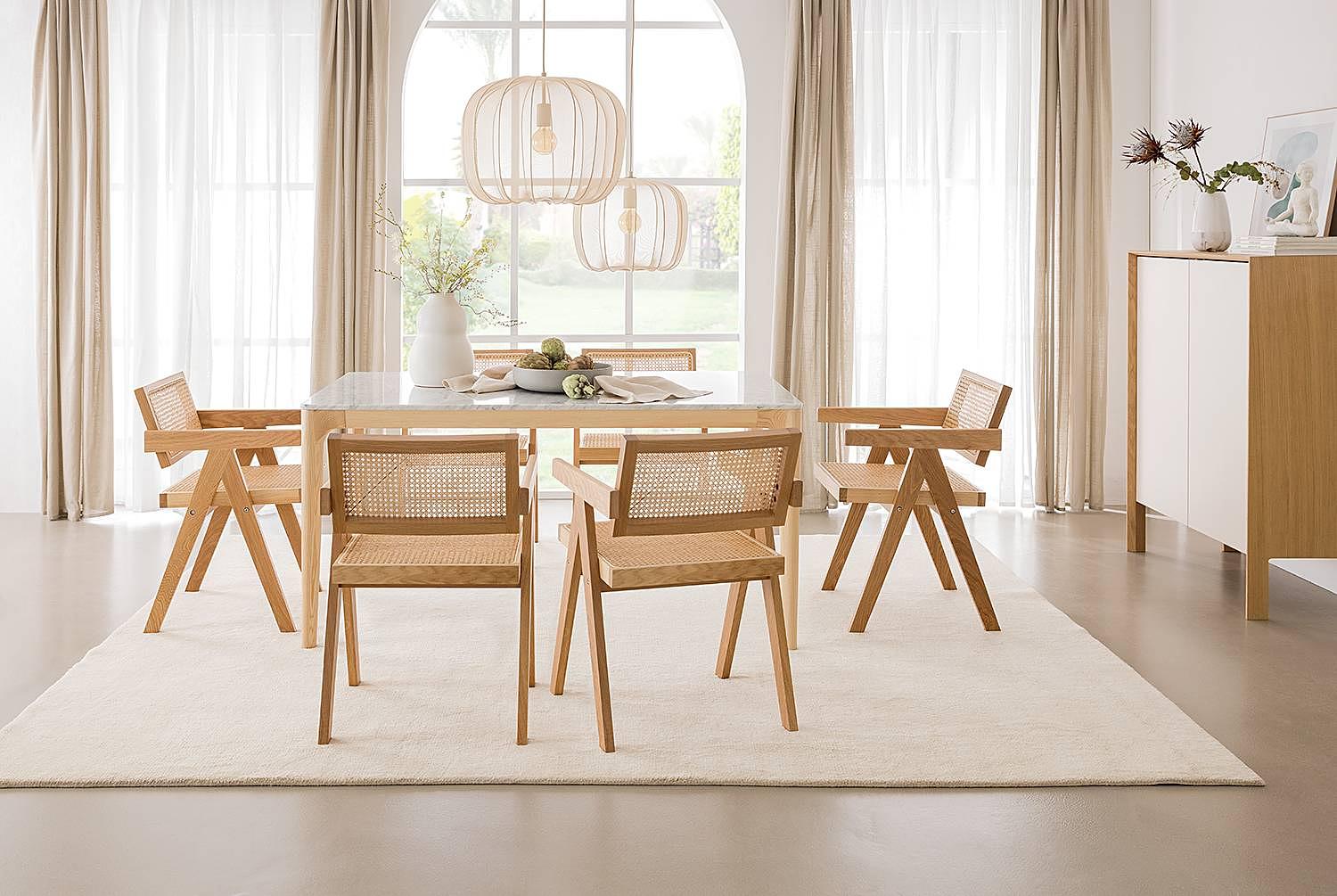 Armchair WALS with Viennese wicker Oak Solid 3