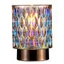 Glamour Tischleuchte Farbglas Aluminium 1