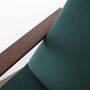 Retrostar Sessel Velvet Line Nussbaum Beizung Jägergrün 4