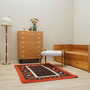 Vintage Bett Holz Braun 1970er Jahre  2
