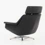Vintage office chair leather black 1970s 7