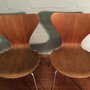 4x Vintage Arne Jacobsen 3107 Stuhl Schichtholz Braun 1