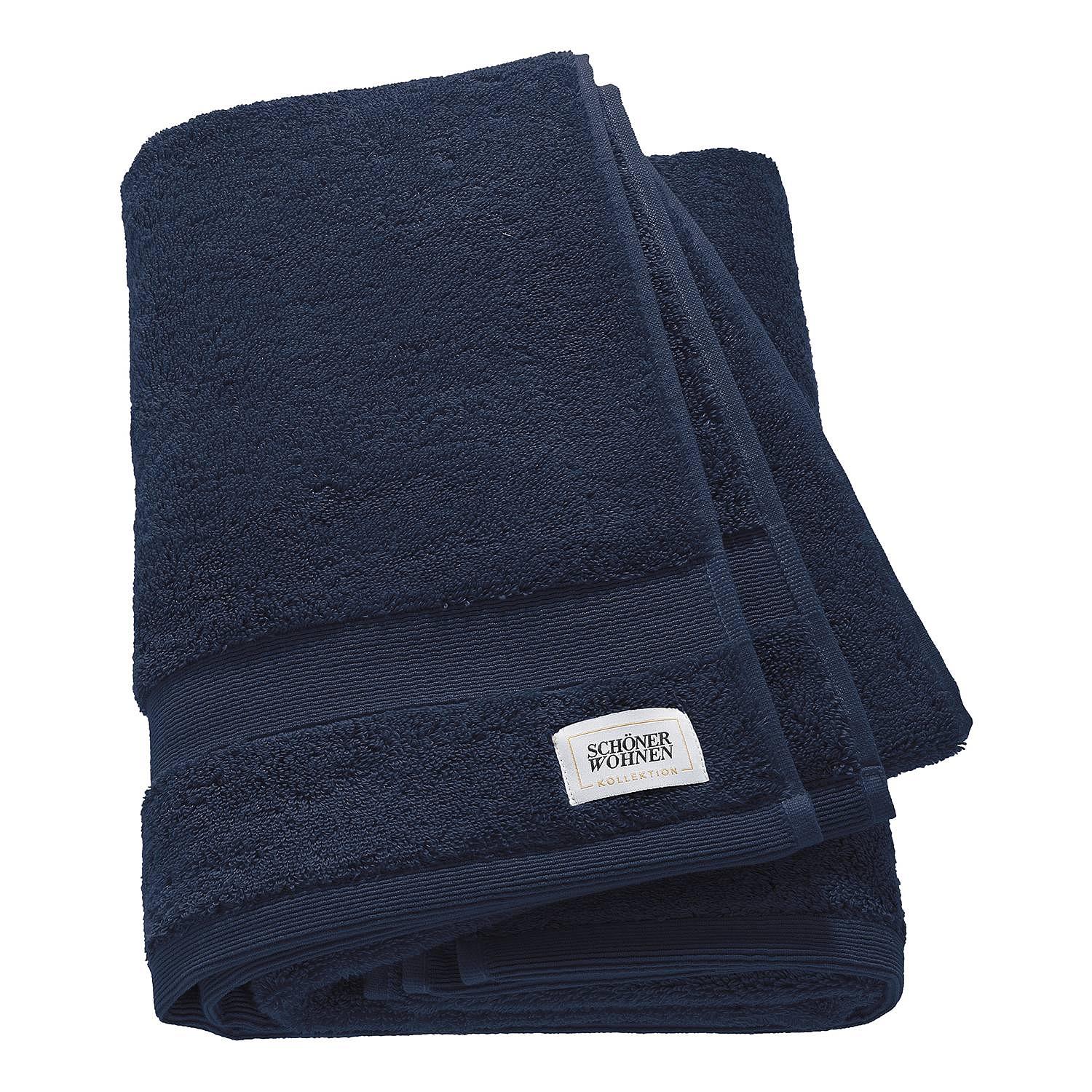 Cuddly Duschtuch Baumwolle Marineblau 1