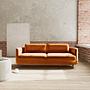 Elinor Sofa 3-Sitzer Velour Matt Amber 1