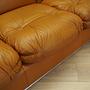 Sofa Leder Braun 1960er Jahre 12
