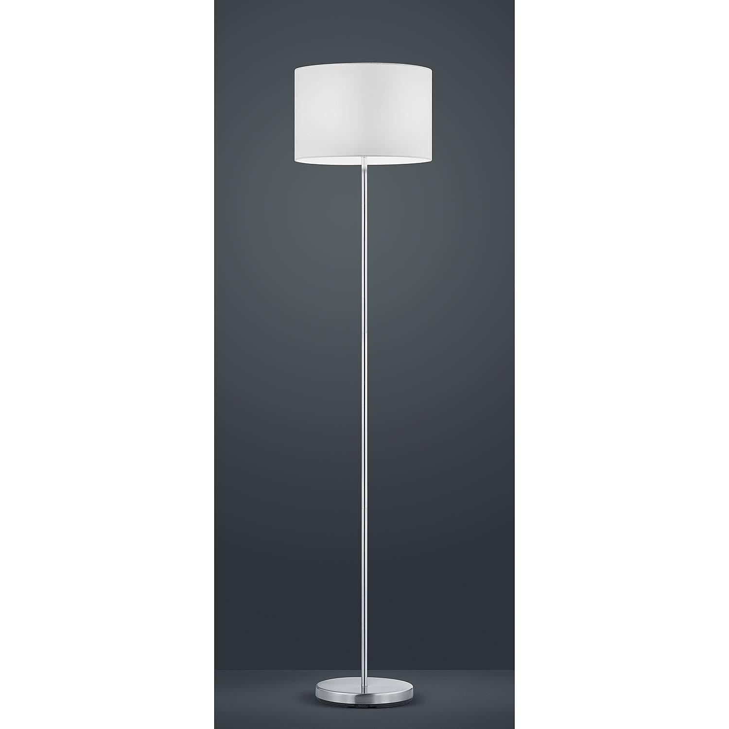 Floor lamp Hotel 1-light mixed fabric nickel white 2