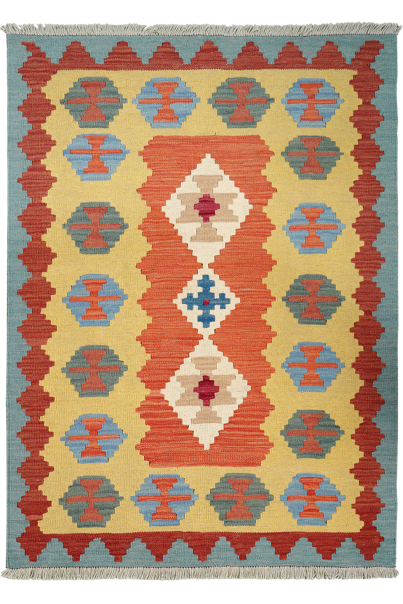 Kilim Gashgai Teppich Mehrfarbig 0