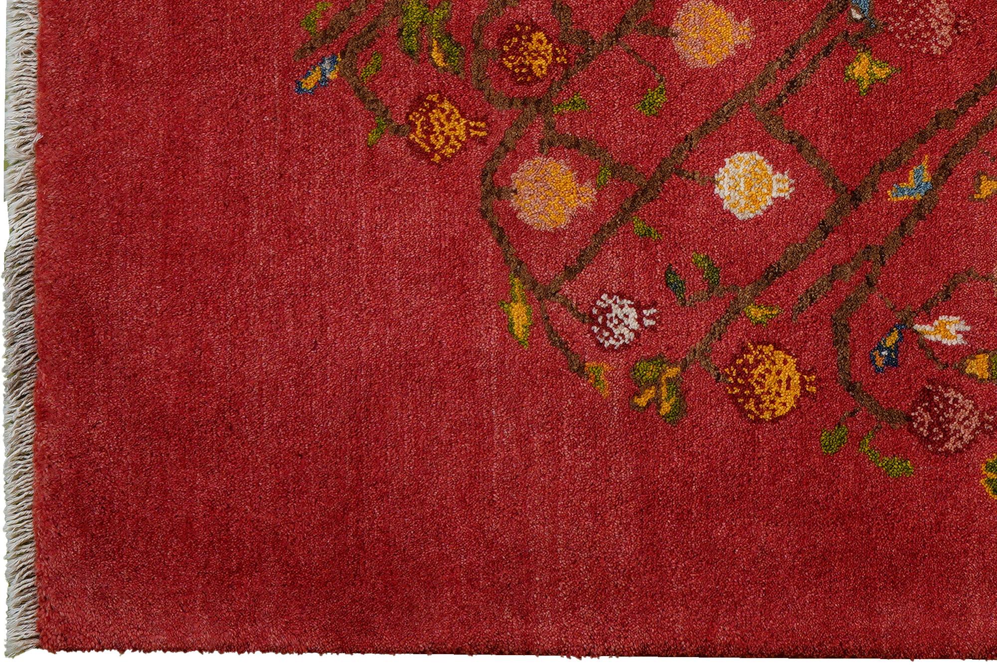 Rizbaf Gabbeh-Teppich Wolle Rot 1