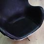Egg Sessel Leder Arne Jacobsen Weiß Schwarz  13