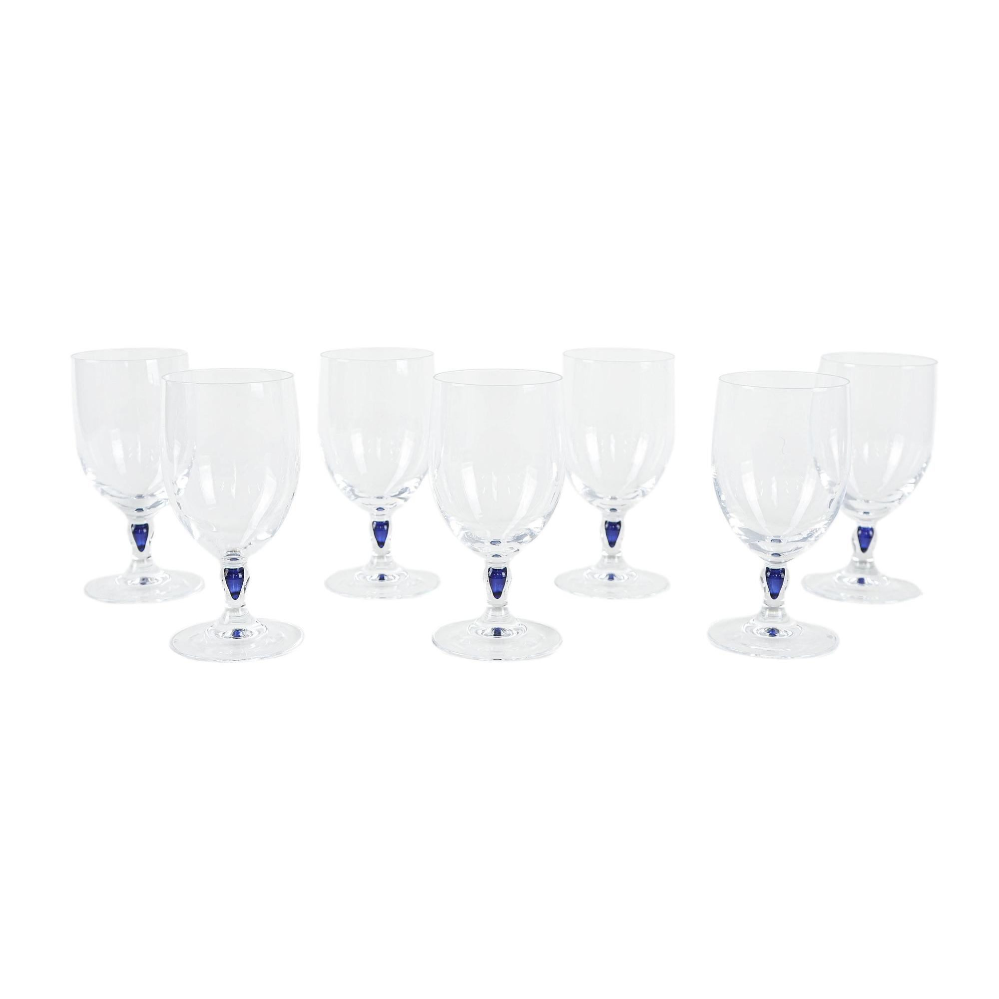 Set Venise Saphir Glasses 1970s Cristal d'Arques 0