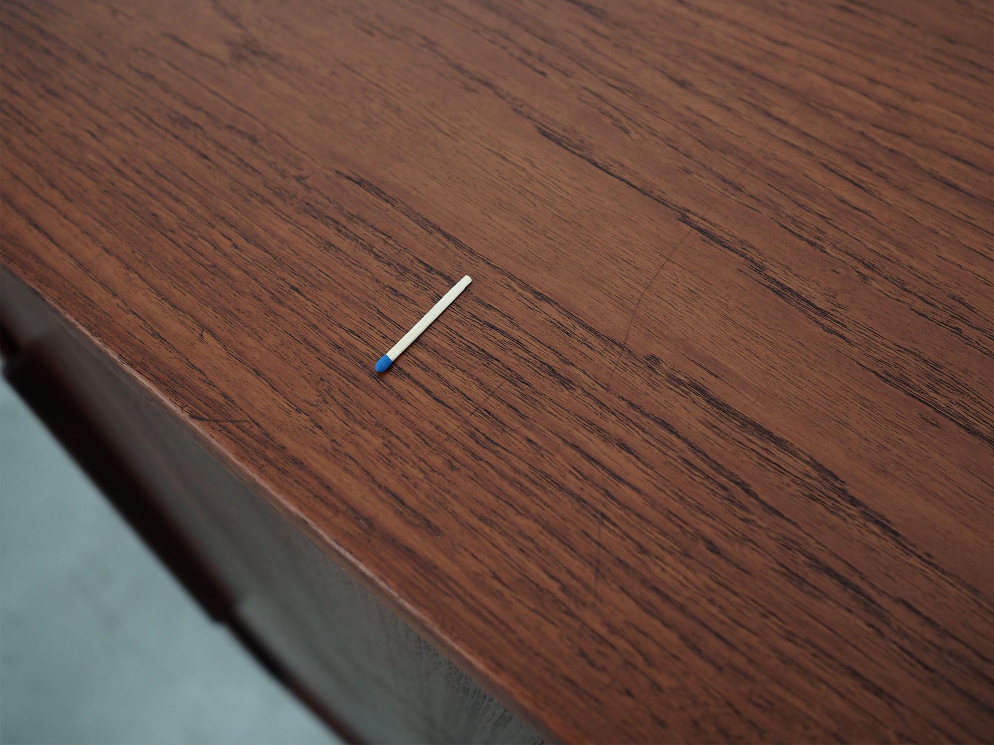 Vintage Highboard Teakholz Braun 1960er Jahre 11