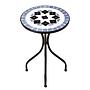 Side table PALAZZO iron ceramic light blue 1
