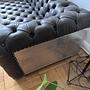 Chesterfield Sofa 3-Sitzer Leder Dunkelbraun 2