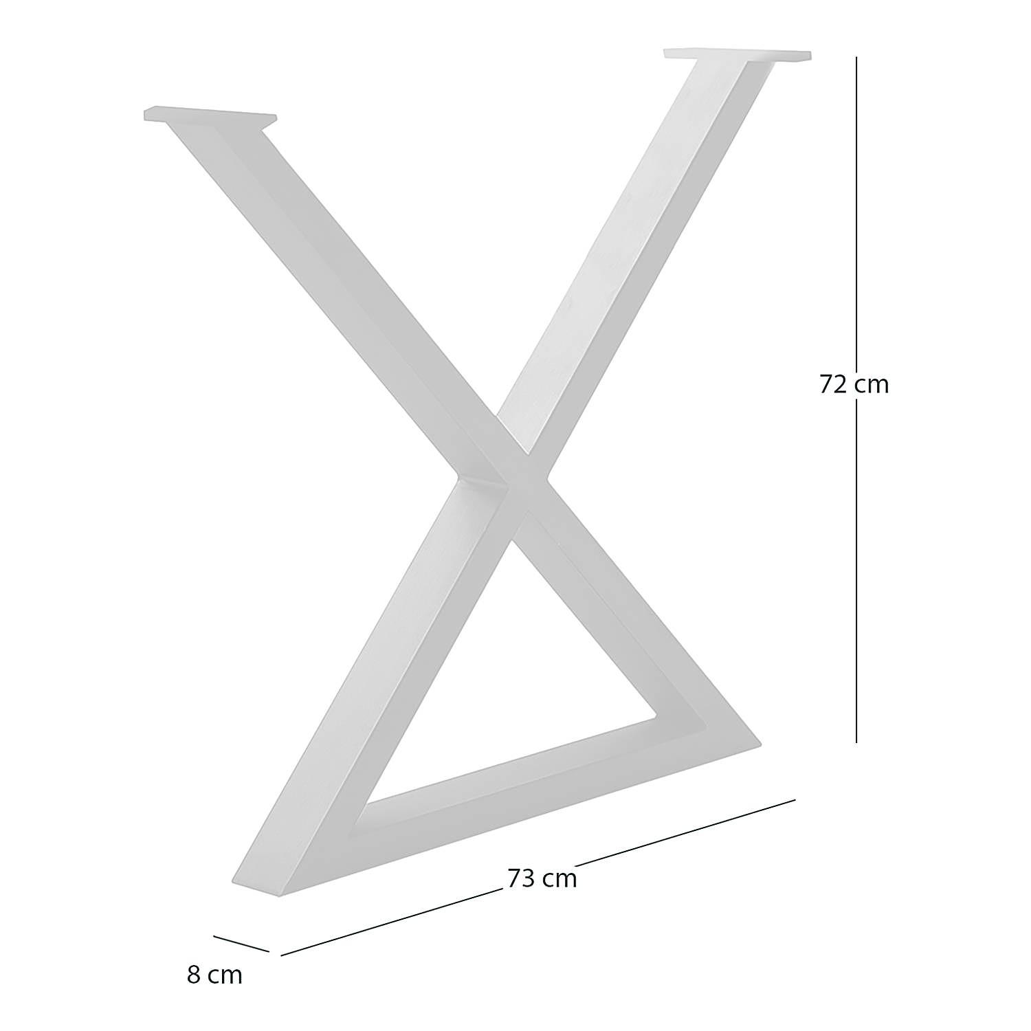 Table frame KAPRA X-shape iron black 2
