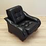 Armchair Faux Leather Black 1980s 10