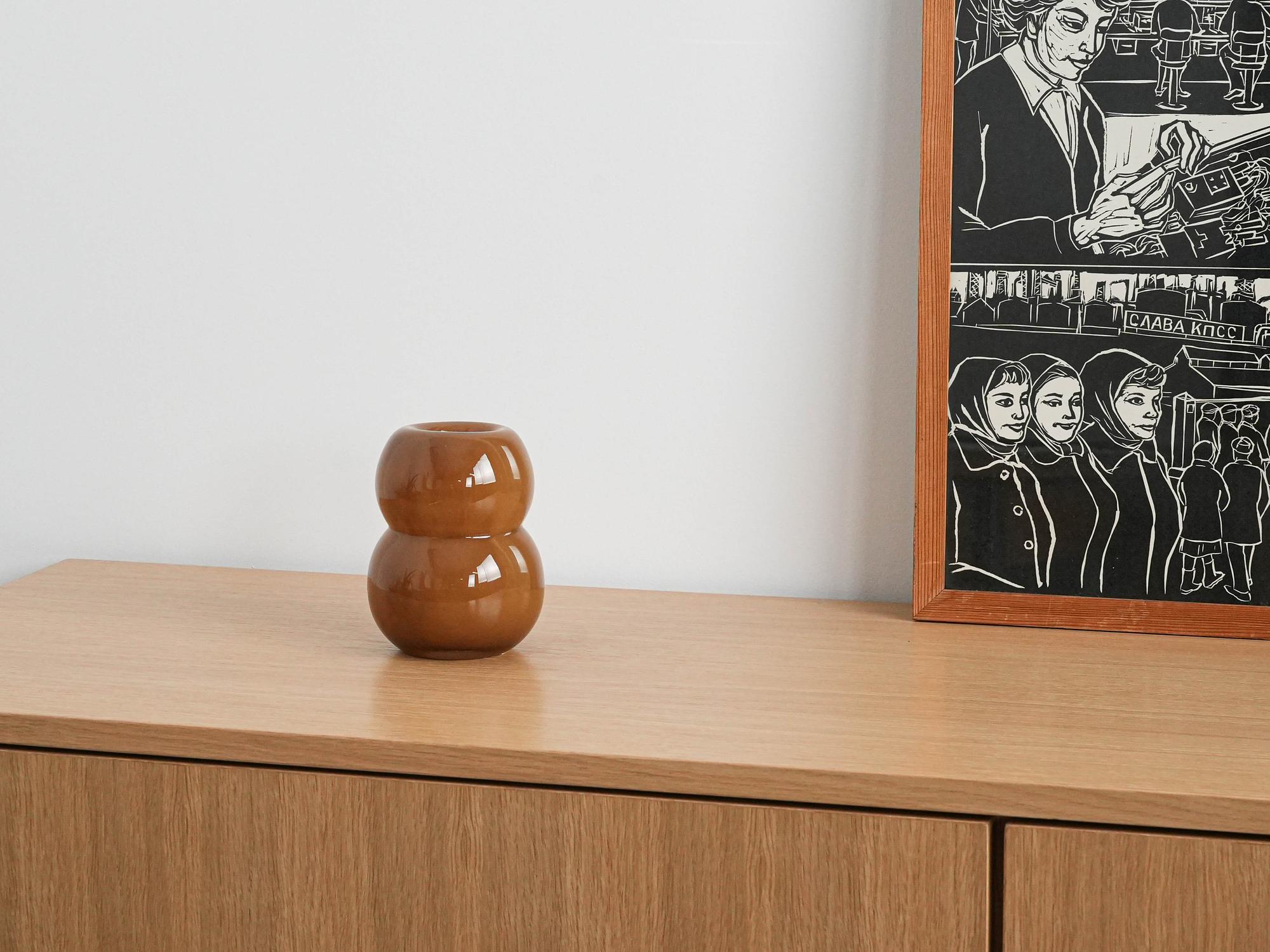 Glass vase Caramel 1