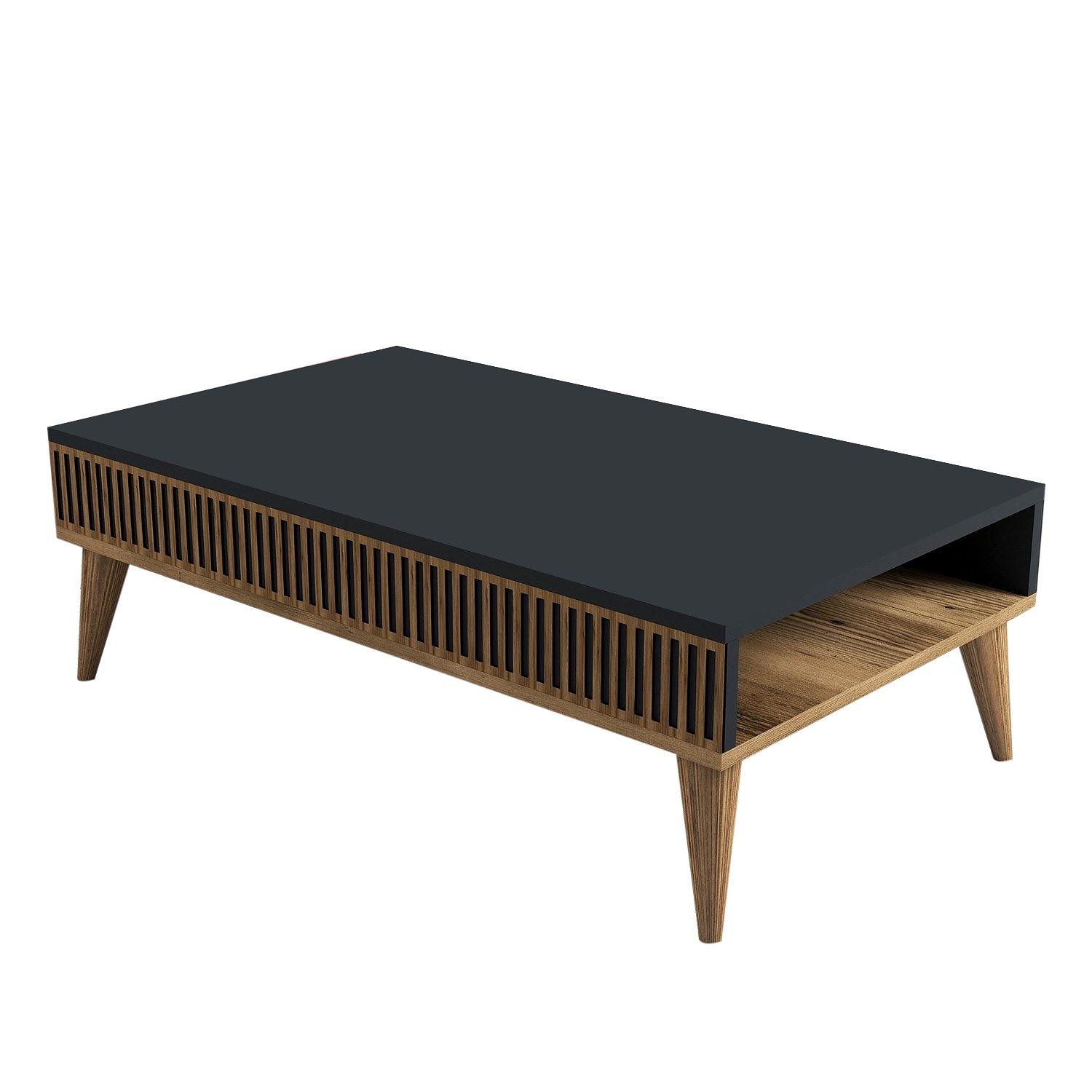 Milan Coffee Table Walnut Brown Anthracite 3