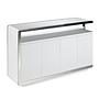 3055 Sideboard Verchromter Stahl Weiß 0