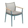 Vera Stacking Armchair Aluminium Teak Petrol 0