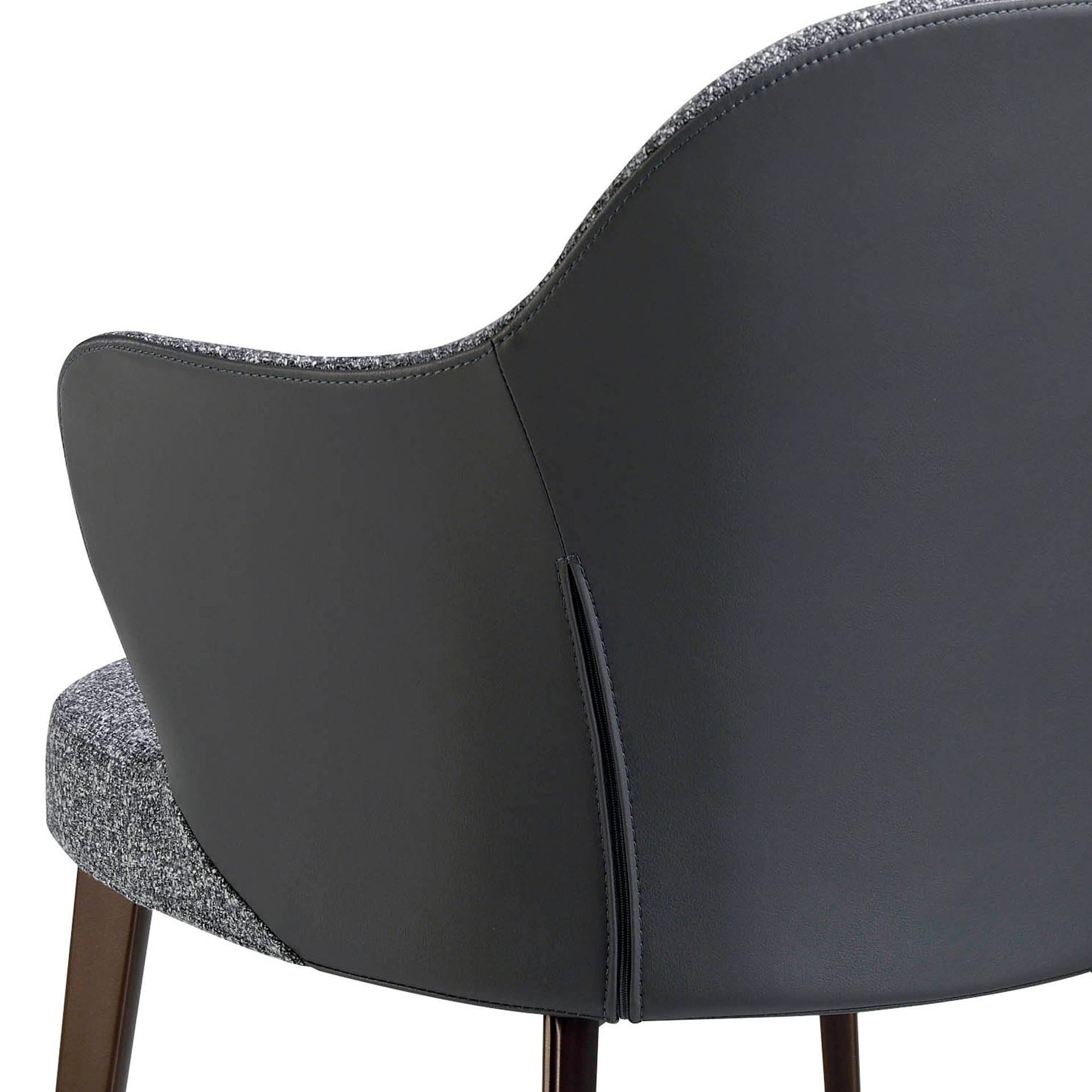 Armchair faux leather gray 7