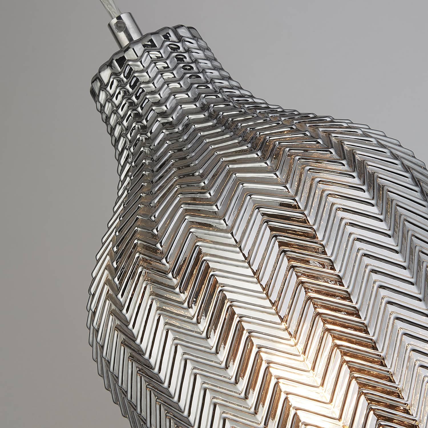 Pendelleuchte Chevron Silber  3