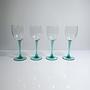 4x Vintage Weinglas Frankreich 1980er Jahre 2