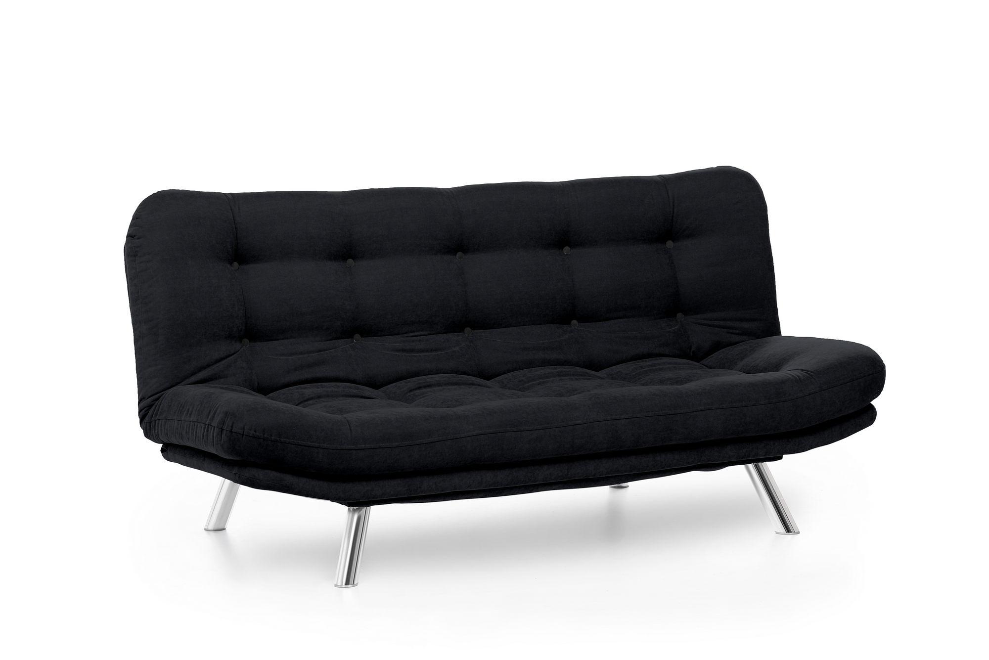 Misa Schlafsofa 3-Sitzer Schwarz 0