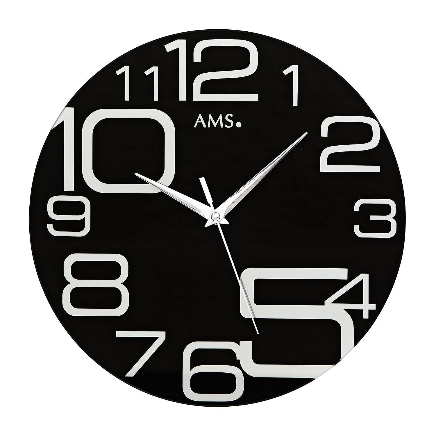 Wanduhr Naranjo Quarz Schwarz 0