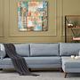 Bella Sofa Chaise Lounge Right Blue 0
