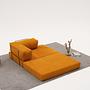 Comfort Schlafsofa Récamiere Rechts Orange 8