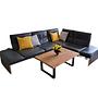 Ecksofa Leder Anthrazit 0