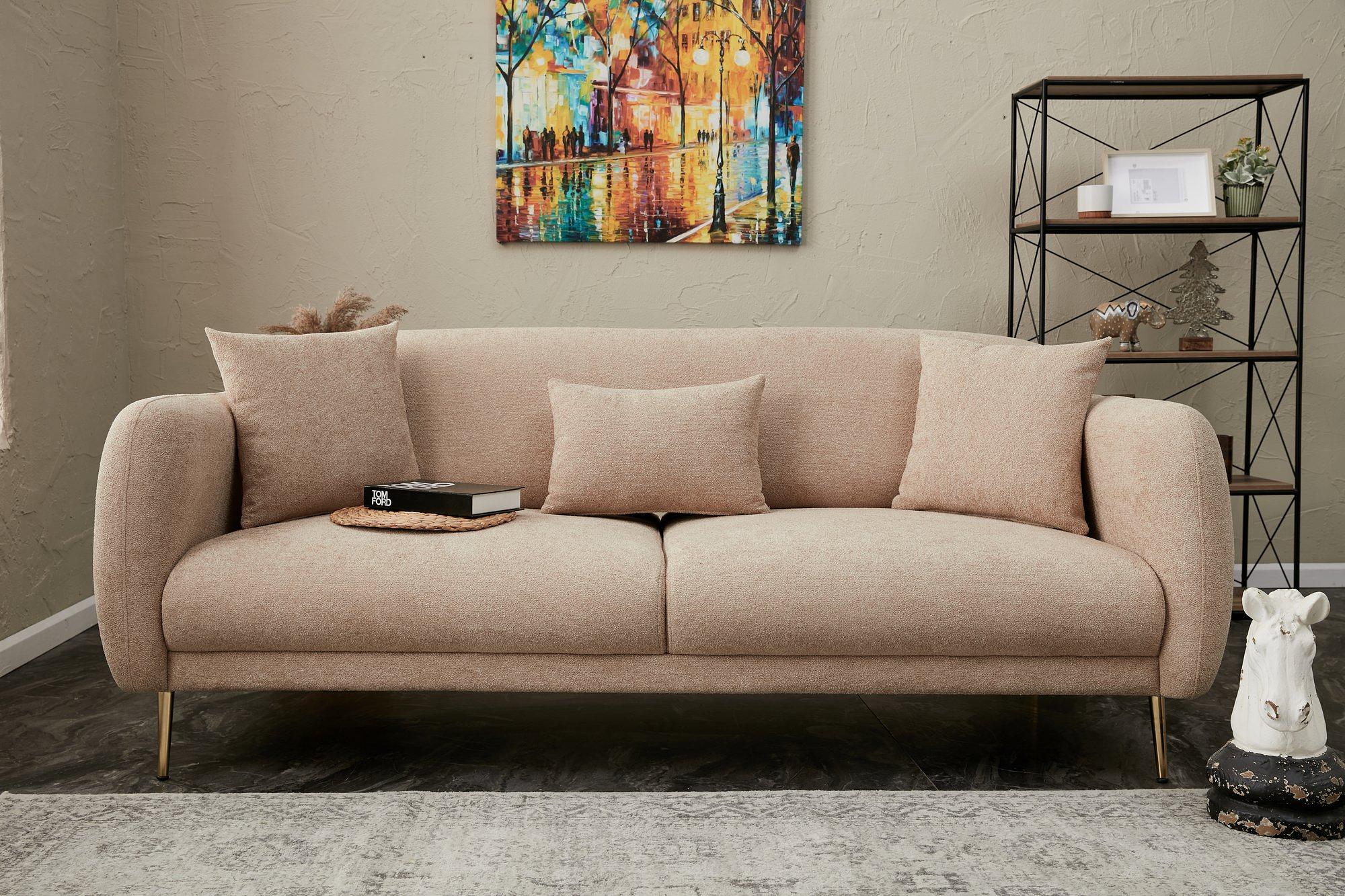 Simena Sofa 3-Sitzer Beige 0