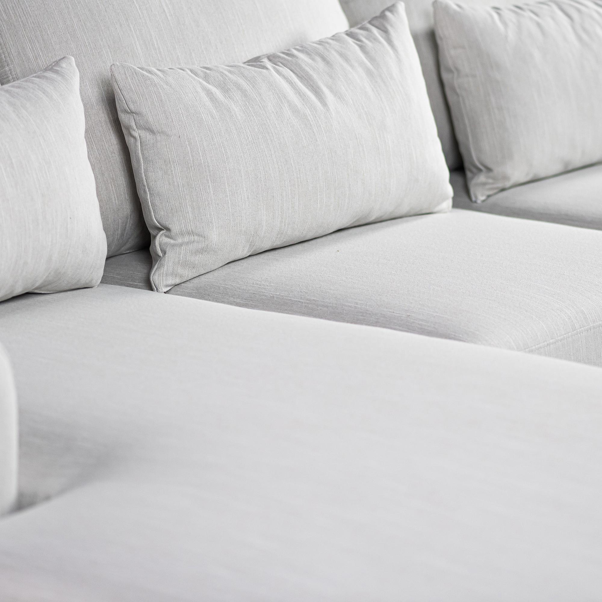 Ecksofa Japandi 3-Sitzer Beige 10