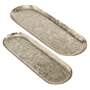 2x Tablett Aluminium Champagner 0